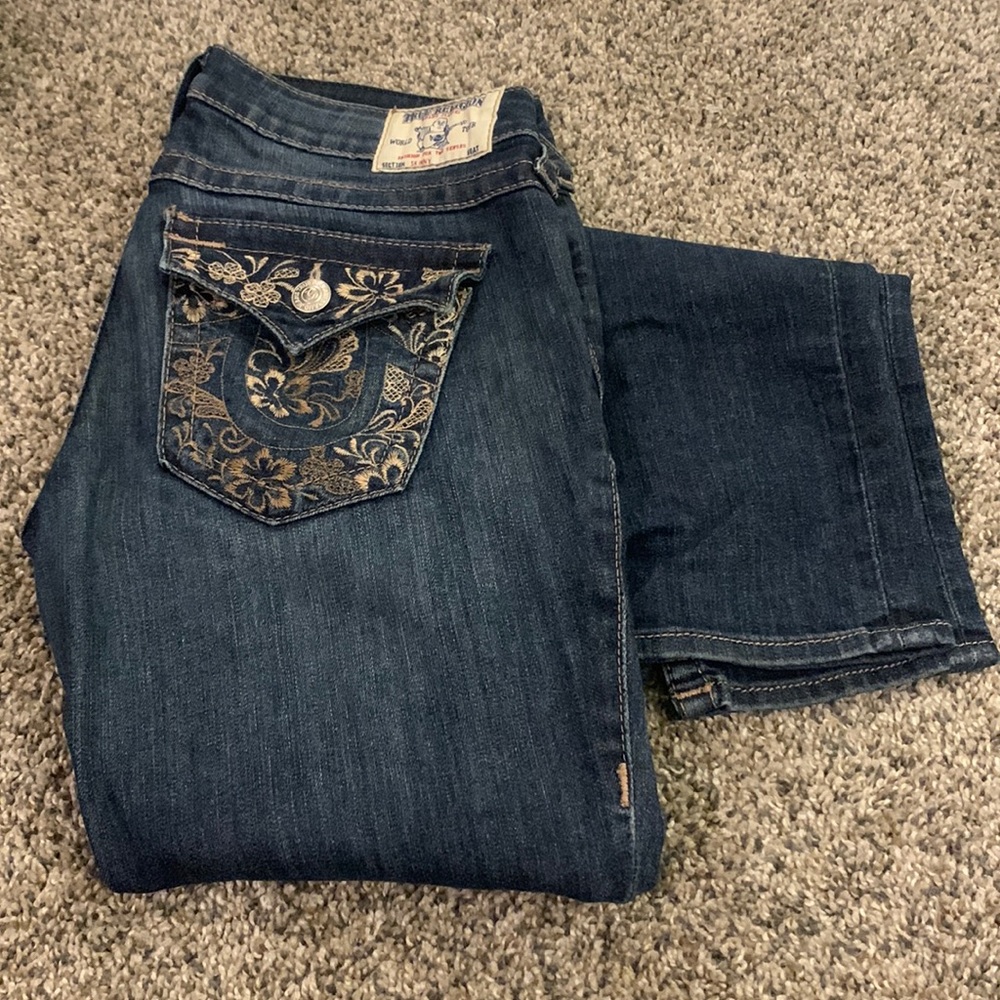 Embroidered skinny True Religion Denim jeans